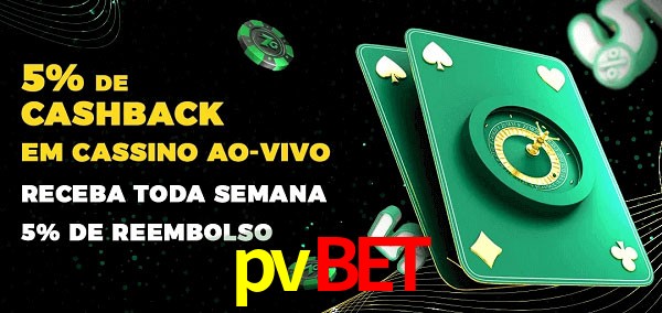 Promoções do cassino ao Vivo pvbet